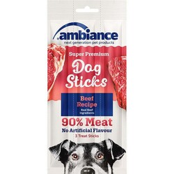 Ambiance - Ambiance Stick Biftekli Köpek Ödül Çubuğu 3 lü