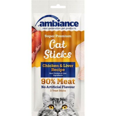 Ambiance Stick Tavuk ve Ciğerli Kedi Ödülü 3X5 gr