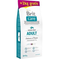 Brit Care - Brit Care Adult Tahılsız Somonlu Patatesli Yetişkin Köpek Maması 12+2 Kg Hediyeli