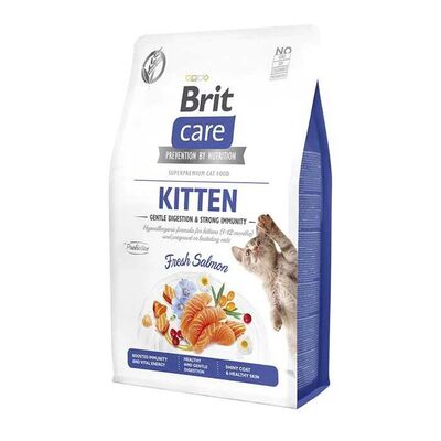 Brit Care Gentle Digestion & Strong İmmunity Somonlu Tahılsız Yavru Kedi Maması 2 kg
