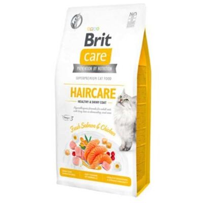 Brit Care Haircare Hypo-Allergenic Deri ve Tüy Sağlığı için Tavuk ve Somonlu Tahılsız Kedi Maması 2 kg