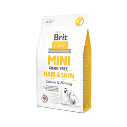 Brit Care - Brit Care Mini Hair Skin Somonlu Tahılsız Küçük Irk Köpek Maması 2 Kg