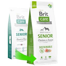 Brit Care - Brit Care Senior Tavuklu Larvalı Yaşlı Köpek Maması 12 kg