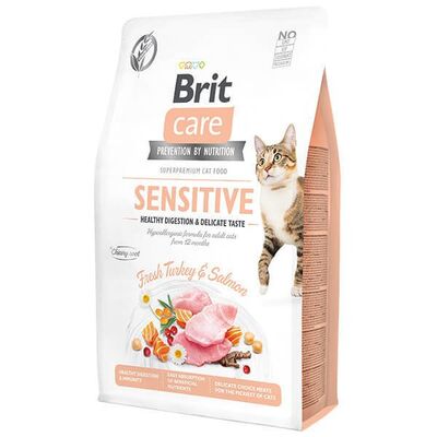 Brit Care Sensitive Hypo-Allergenic Hindi ve Somonlu Tahılsız Kedi Maması 2 kg