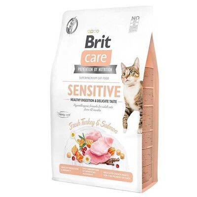 Brit Care Sensitive Hypo-Allergenic Hindi ve Somonlu Tahılsız Kedi Maması 7 kg