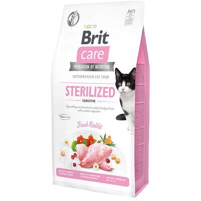 Brit Care Sensitive Hypo-Allergenic Tavşanlı Tahılsız Kısırlaştırılmış Kedi Maması 7 kg