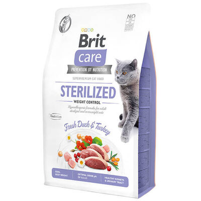 Brit Care Weight Control Hypo-Allergenic Ördekli Tahılsız Kısırlaştırılmış Kedi Maması 2 kg