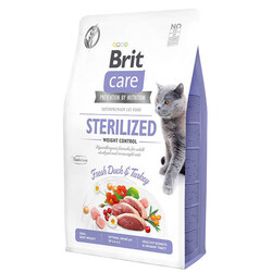 Brit Care - Brit Care Weight Control Hypo-Allergenic Ördekli Tahılsız Kısırlaştırılmış Kedi Maması 7 kg