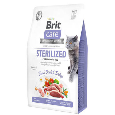 Brit Care Weight Control Hypo-Allergenic Ördekli Tahılsız Kısırlaştırılmış Kedi Maması 7 kg