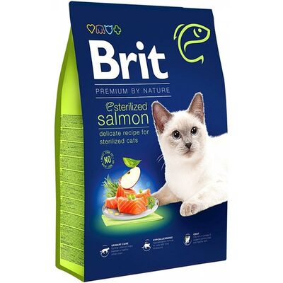 Brit Premium Kısırlaştırılmış Somonlu Kedi Maması 8 kg