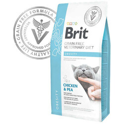 Brit Veterinary - Brit Veterinary Diet Obesity Kilo Kontrolü için Tahılsız Kedi Maması 2 kg