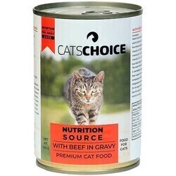 Cats Choice - Cats Choice Parça Etli ve Soslu Biftekli Yetişkin Kedi Konservesi 400 gr