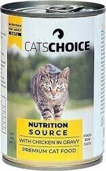 Cats Choice - Cats Choice Parça Etli ve Soslu Tavuklu Yetişkin Kedi Konservesi 400 gr