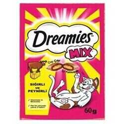 Dreamies Mix İçi Dolgulu Biftekli Ve Peynirli Kedi Ödülü 60 Gr