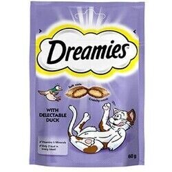 Dreamies - Dreamies İçi Dolgulu Ördekli Kedi Ödülü 60 gr