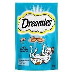 Dreamies - Dreamies İçi Dolgulu Somonlu Kedi Ödülü 60 gr