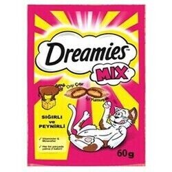 Dreamies - Dreamies Mix İçi Dolgulu Biftekli ve Peynirli Kedi Ödülü 60 gr