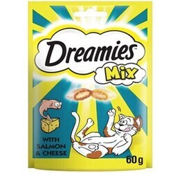 Dreamies - Dreamies Mix İçi Dolgulu Somonlu ve Peynirli Kedi Ödülü 60 gr