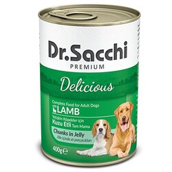 Dr  Sacchi - Dr.Sacchi Kuzu Etli Yetişkin köpek Konserve Maması 400 Gr