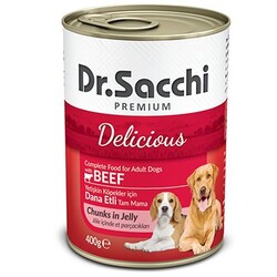 Dr  Sacchi - Dr.Sacchi Sığır Etli Yetişkin Köpek Konservesi 400gr