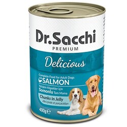 Dr  Sacchi - Dr.Sacchi Somonlu Yetişkin Köpek Konservesi 400gr