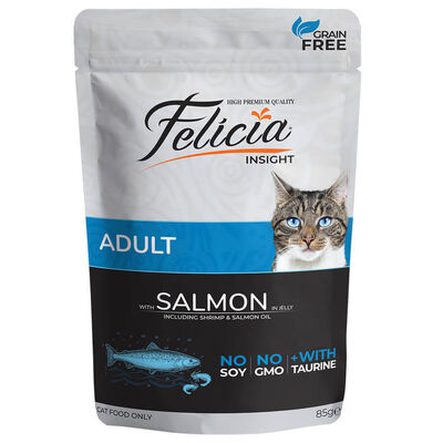 Felicia Tahılsız Pouch Somonlu Yetişkin Kedi Konservesi 85 gr