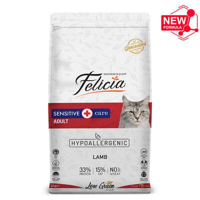 Felicia HypoAllergenic Düşük Tahıllı Kuzu Etli Yetişkin Kedi Maması 2 kg