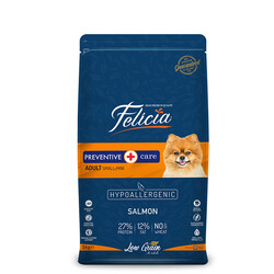 Felicia - Felicia HypoAllergenic Düşük Tahıllı Küçük Irk Somonlu Yetişkin Köpek Maması 3 kg