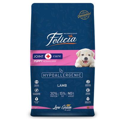 Felicia HypoAllergenic Düşük Tahıllı Kuzulu Yavru Köpek Maması 15 kg