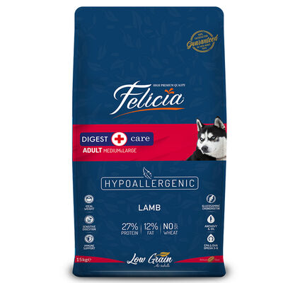 Felicia HypoAllergenic Düşük Tahıllı Kuzulu Yetişkin Köpek Maması 15 kg