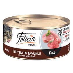 Felicia - Felicia Tahılsız Biftekli Tavuklu Kıyılmış Kedi Konservesi 85 gr