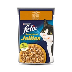 Felix - Felix Pouch Sensations Tavuklu Havuçlu Yetişkin Kedi Konservesi 85 gr