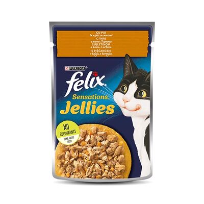 Felix Pouch Sensations Tavuklu Havuçlu Yetişkin Kedi Konservesi 85 gr