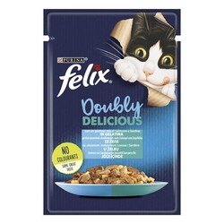 Felix - Felix Pouch Somon ve Sardalyalı Yetişkin Kedi Konservesi 85 gr