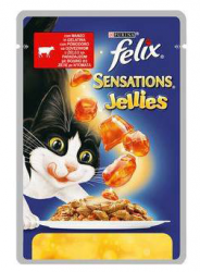 Felix - Felix Sensations Sığır Etli Domatesli Yetişkin Kedi Konservesi 85 gr