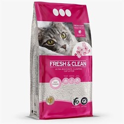 Fresh Clean - Fresh Clean Bebek Pudralı Topaklanan Kedi Kumu 5 Lt