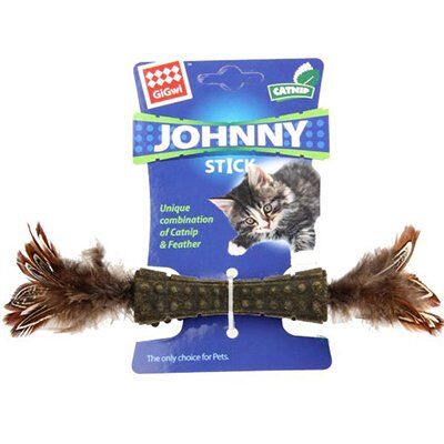 Gigwi Johnny Stick Catnipli Çift Taraflı Kahverengi Tüylü Kedi Oyuncağı
