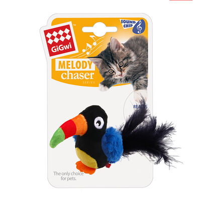 Gigwi Melody Chaser Peluş Toucan Papağan Sesli Kedi Oyuncağı