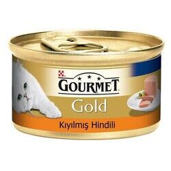 Gourmet Gold Kıyılmış Hindili Yetişkin Kedi Konservesi 85 gr