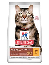 Hills Science Plan - Hills Hairball İndoor Tavuklu Tüy Yumağı Önleyici Yaşlı Kedi Maması 1.5 Kg