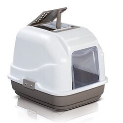 IMAC - İmac Easy Cat Kapalı Filtreli Kedi Tuvaleti Beyaz/Gri 40x50x40 Cm