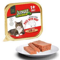 Jungle - Jungle Ezme Pate Biftekli Yetişkin Kedi Konservesi 100 gr