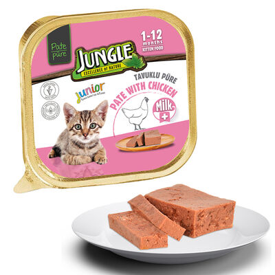 Jungle Ezme Pate Sütlü Tavuklu Yavru Kedi Konservesi 100 gr