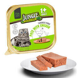 Jungle - Jungle Ezme Pate Tavuklu Yetişkin Kedi Konservesi 100 gr