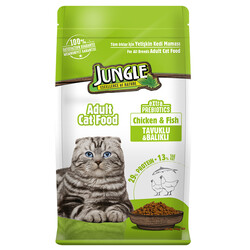 Jungle - Jungle Tavuklu ve Balıklı Yetişkin Kedi Maması 15 kg