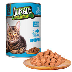Jungle - Jungle Parça Etli Ton Balıklı Yetişkin Kedi Konservesi 415 gr