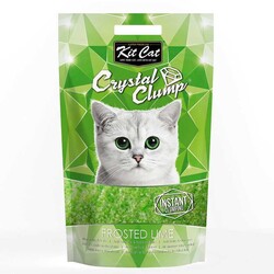 Kit Cat - Kit Cat Frosted Lime Topaklanan Silika Kedi Kumu 4 Lt