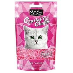 Kit Cat - Kit Cat Pink Vanilla Topaklanan Vanilya Kokulu Silika Kedi Kumu 4 Lt