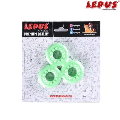 Lepus Ağız ve Diş Sağlığı İçin Stres Çarkı Köpek Oyuncağı Yeşil 13x7h cm