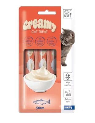 M-Pets Somonlu Sıvı Kedi Ödül Maması 4x15 gr